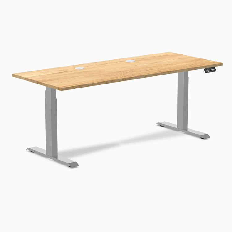 Desky Dual Hardwood Sit Stand Desk