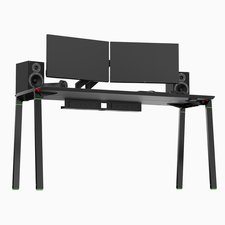 Desky RGB LED Gaming Desk gaming tray with port