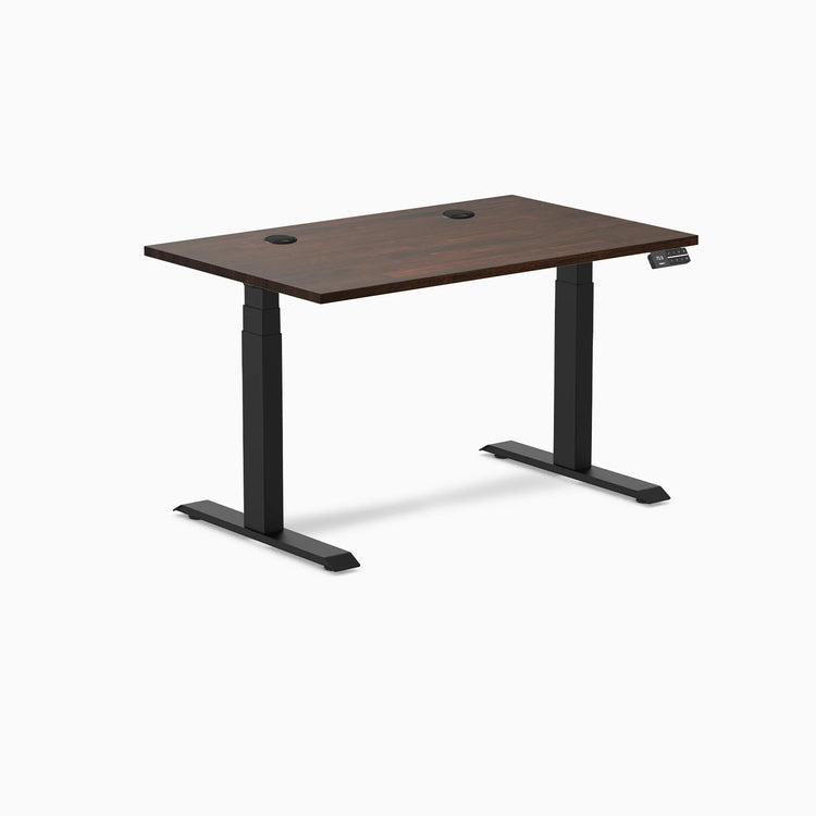 Desky Dual Rubberwood Sit Stand Desk