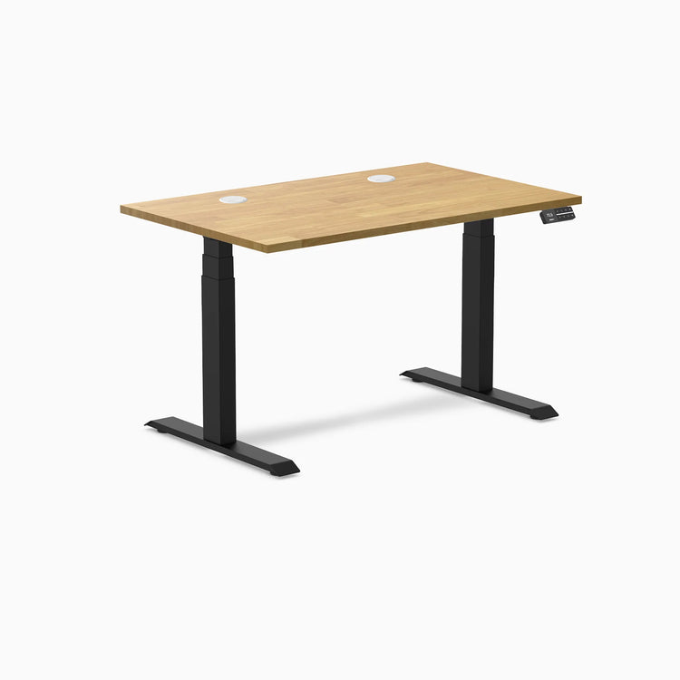 Desky Dual Rubberwood Sit Stand Desk