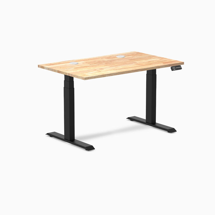 Desky Dual Rubberwood Sit Stand Desk