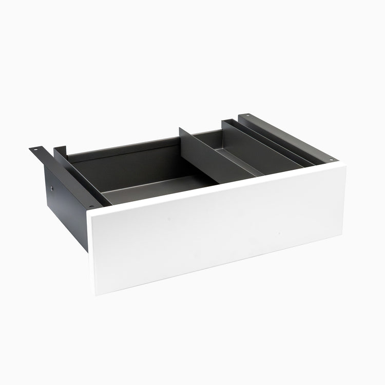white melamine minimal drawer in black frame