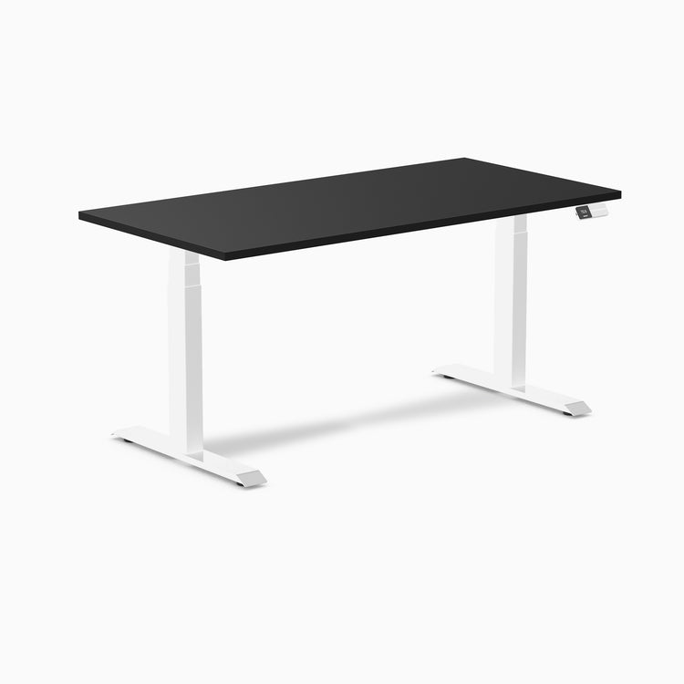 Desky Alpha Dual straight Sit Stand Gaming Desk 1500mm white legs