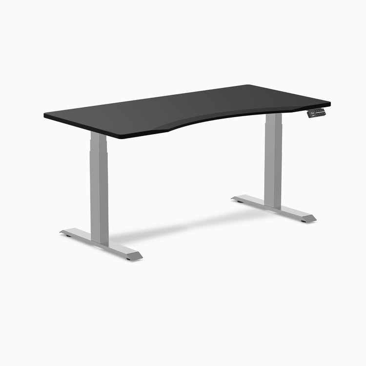 Desky Alpha Dual ergo Sit Stand Gaming Desk 1500mm gray legs