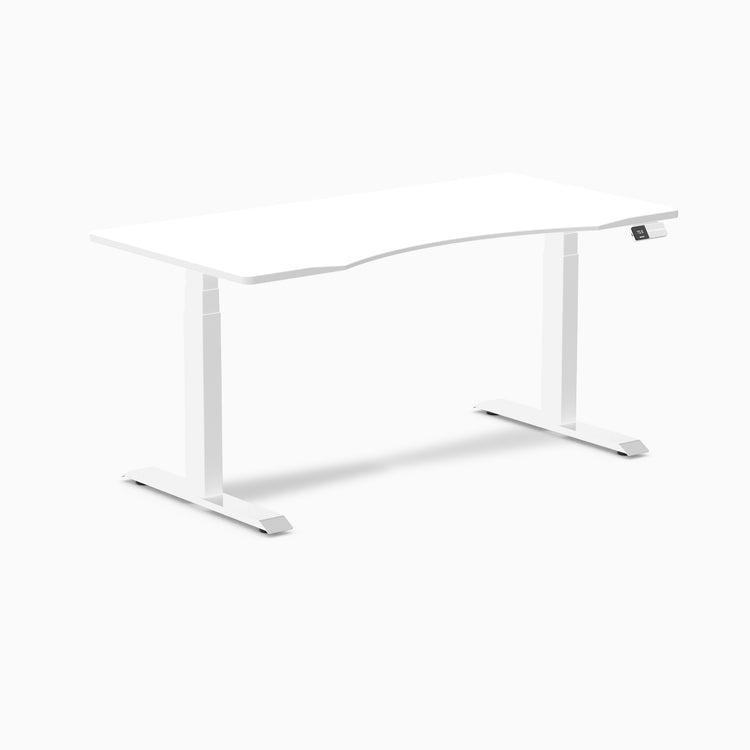 Dual Desky ergo white desk 1500mm in white