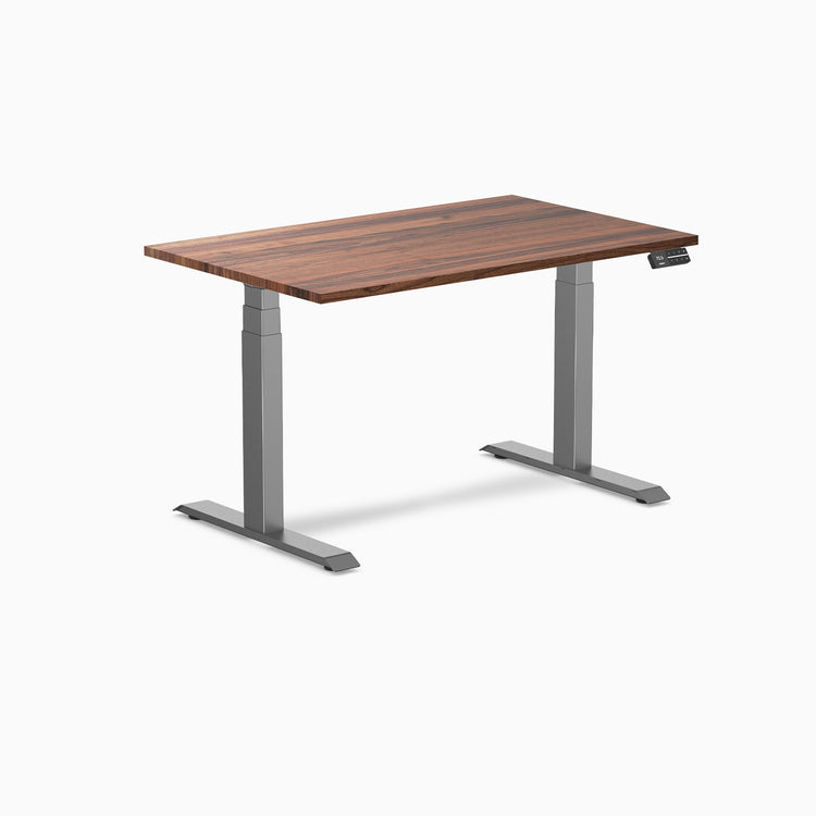 Dual motor standing desk hardwood walnut - Desky