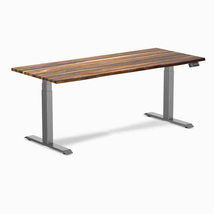 Dual motor standing desk hardwood pheasantwood - Desky