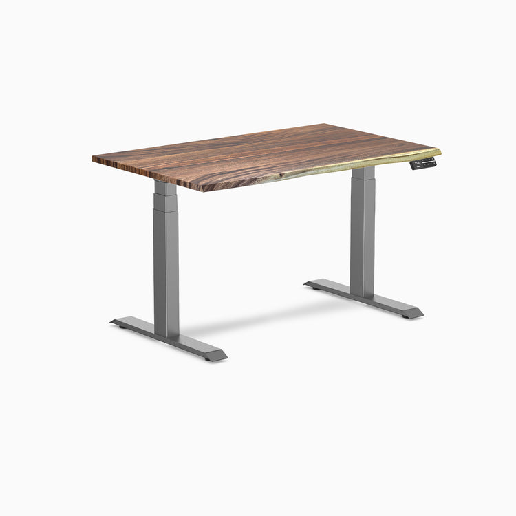 Dual motor standing desk hardwood saman - Desky