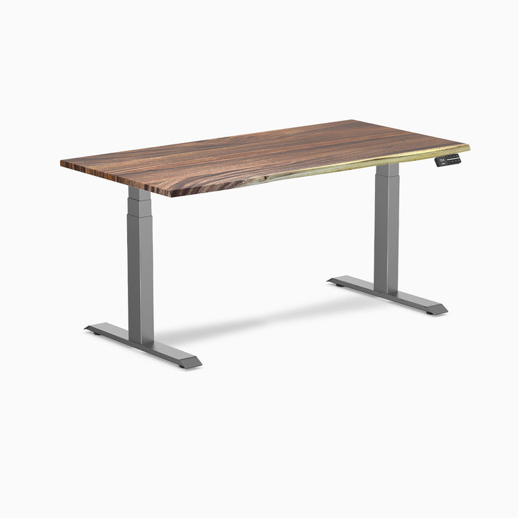 Dual motor standing desk hardwood saman - Desky