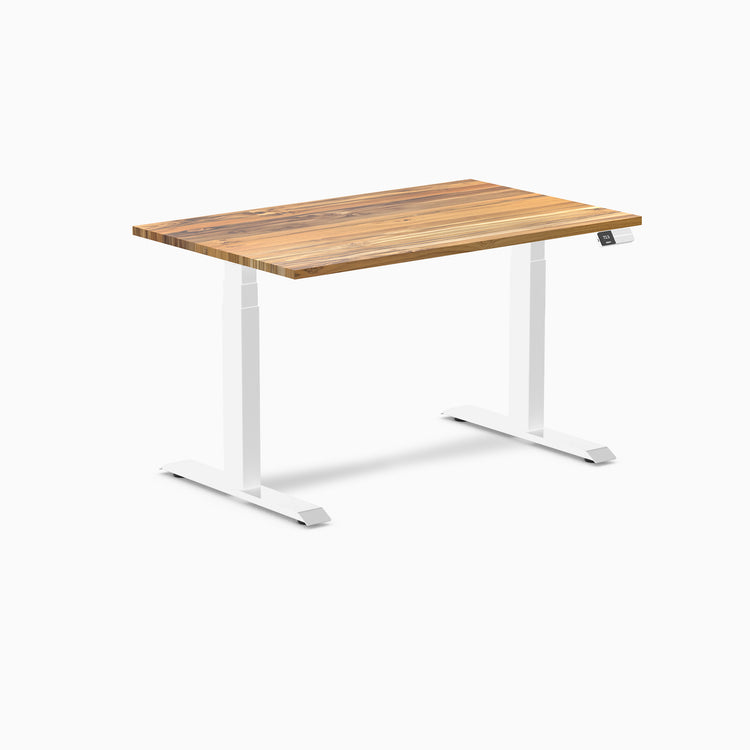 Dual motor standing desk hardwood teak - Desky