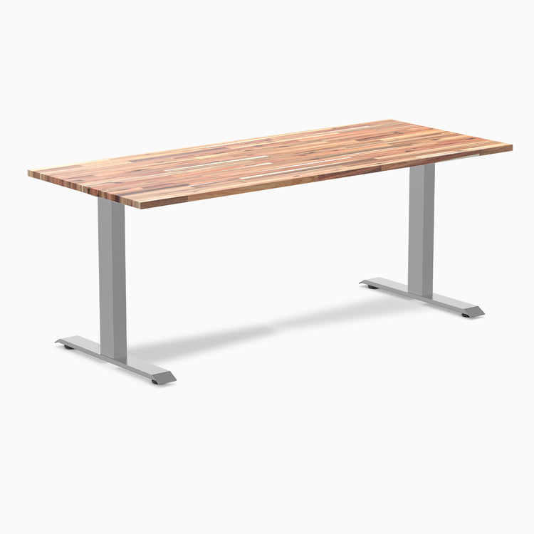 Desky zero softwood acacia desk 1800mm in gray legs