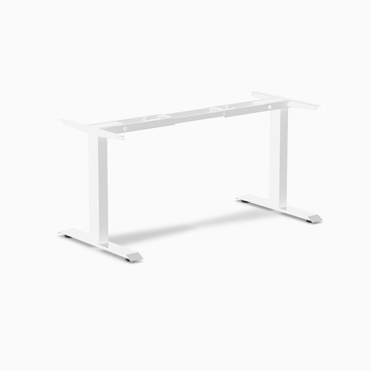 Desky Zero Fixed Office Desk Frame in white