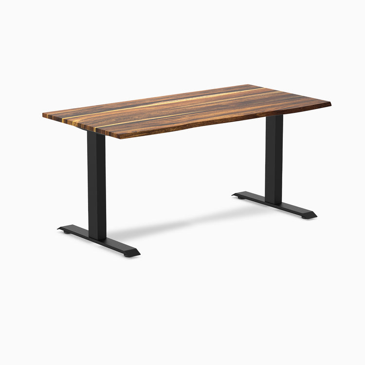 Desky fixed hardwood desk Pheasant 1500mm in black legs