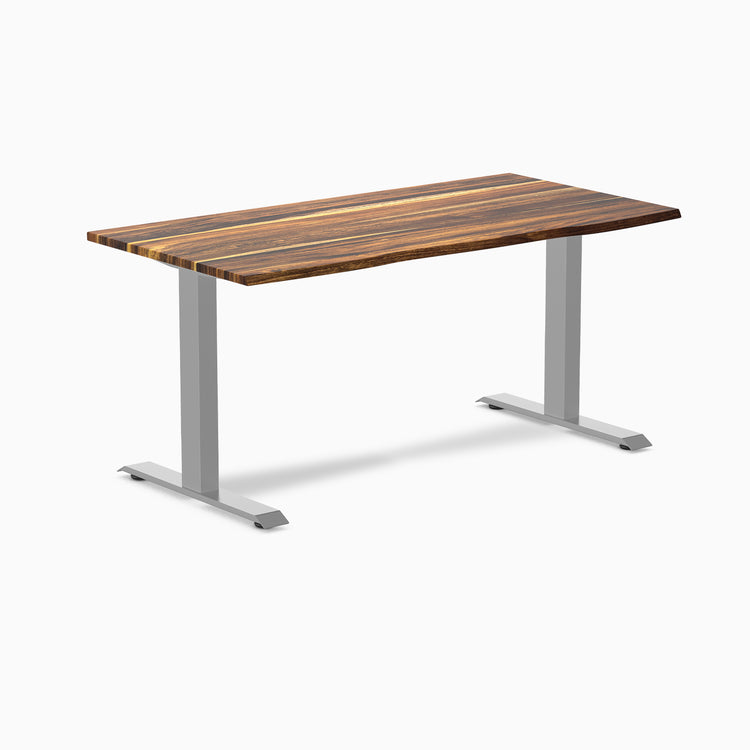Desky fixed hardwood desk Pheasant 1500mm in gray legs