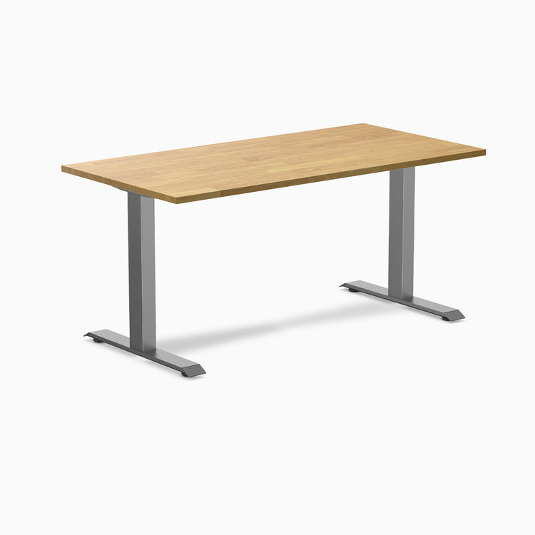 Zero rubberwood light oak fixed desk - Desky