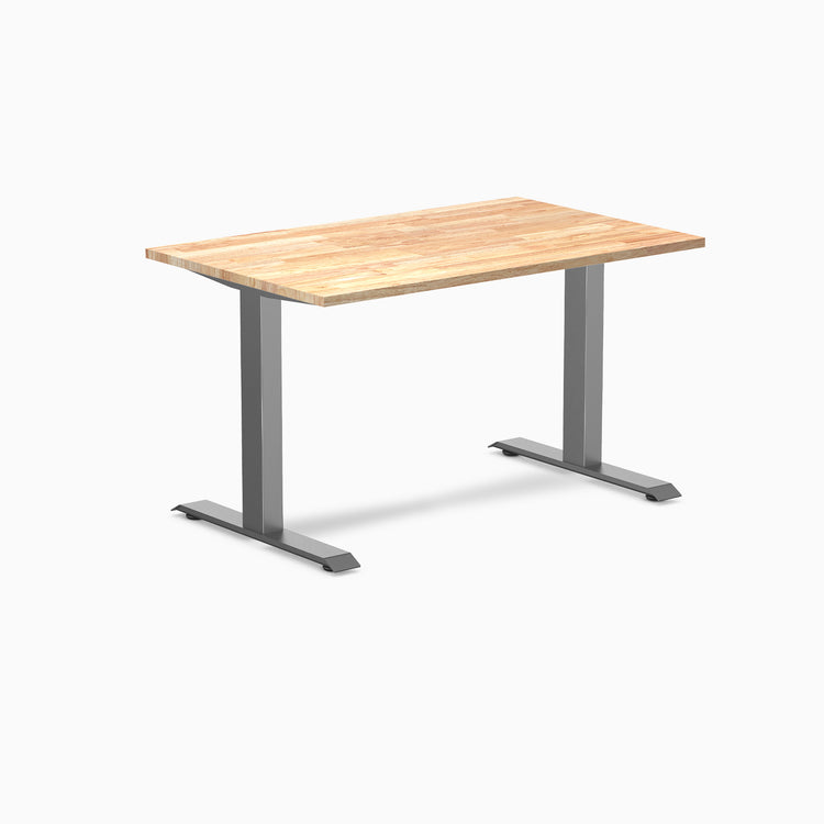 Zero rubberwood natural fixed desk - Desky