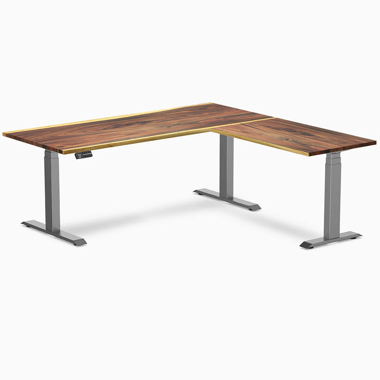 Desky Hardwood L-Shape Sit Stand Desk-Desky®