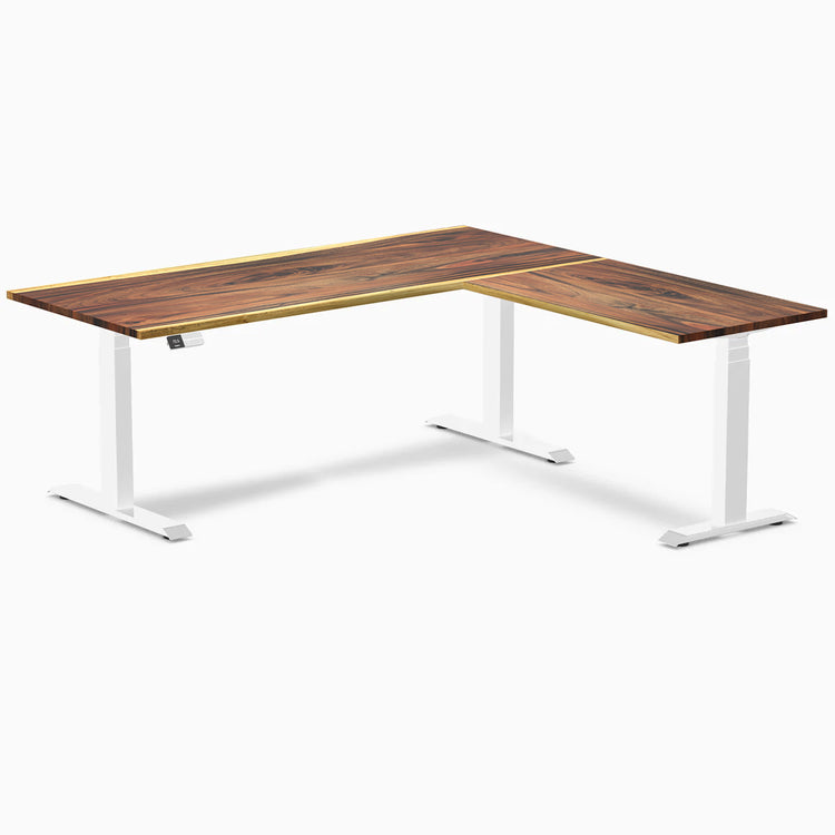 Desky Hardwood L-Shape Sit Stand Desk-Desky®