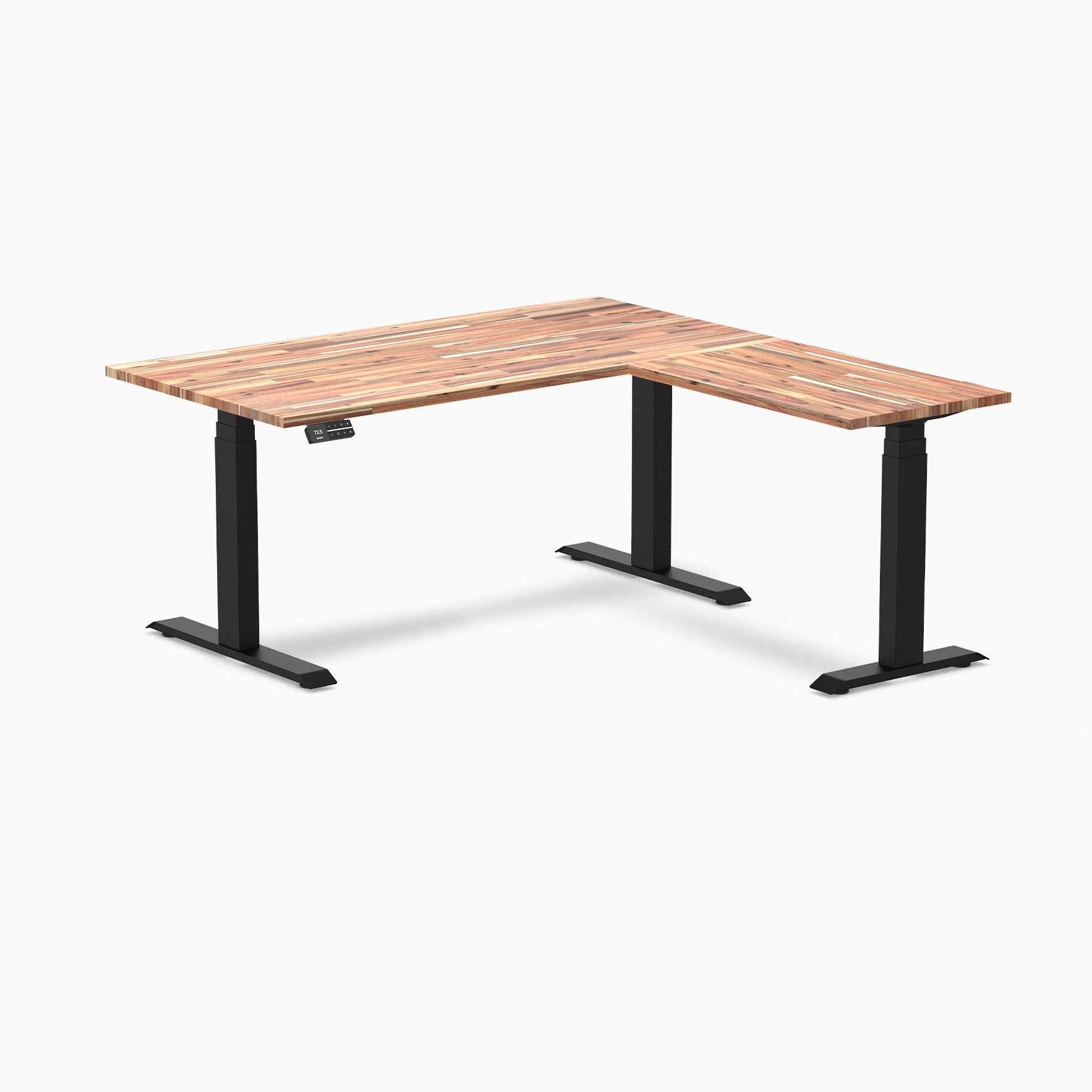Desky Softwood L Shape Sit Stand Desk