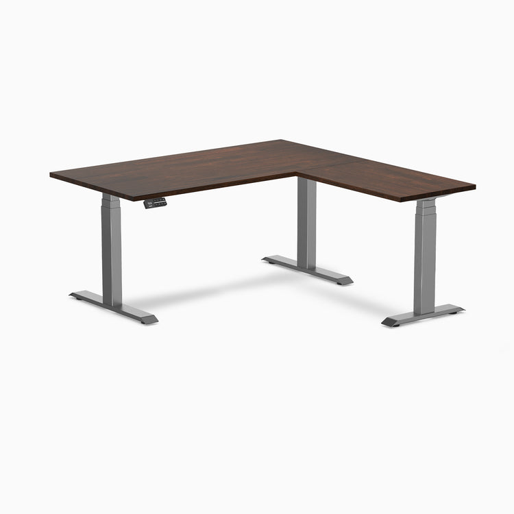 Desky Rubberwood L-Shape Sit Stand Desk-Desky®