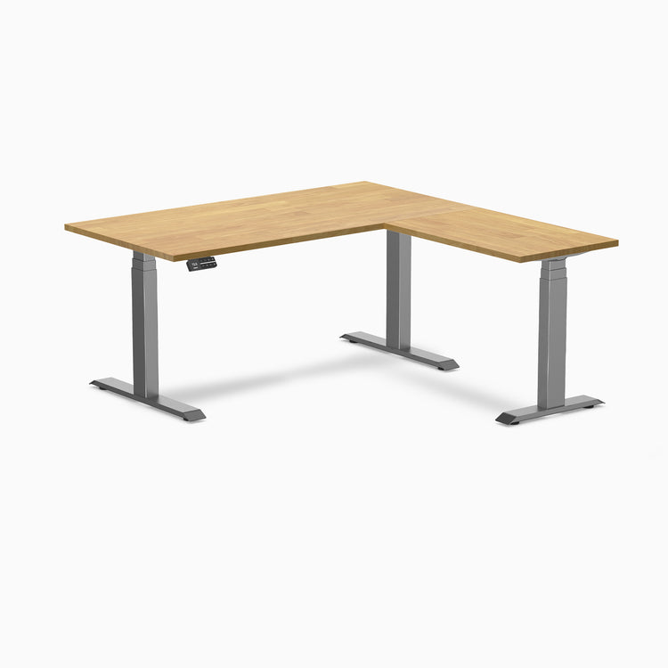 Desky Rubberwood L-Shape Sit Stand Desk-Desky®