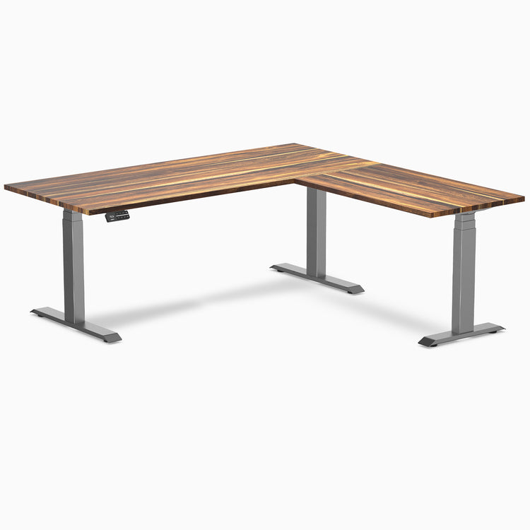 Desky Hardwood L-Shape Sit Stand Desk-Desky®