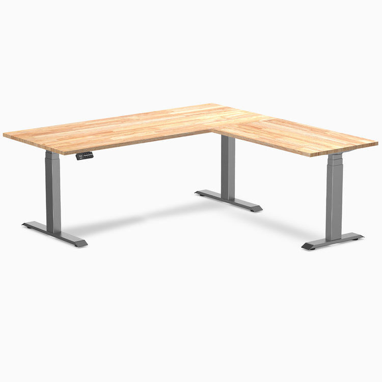 Desky Rubberwood L-Shape Sit Stand Desk-Desky®