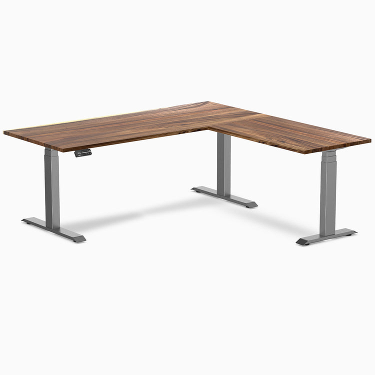 Desky Hardwood L-Shape Sit Stand Desk-Desky®