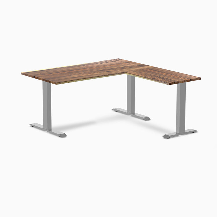 zero hardwood l-shape desk saman 1500mm in gray legs