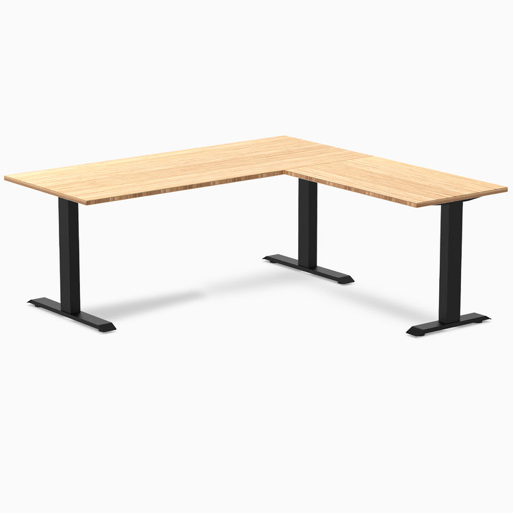Zero fixed bamboo L-shape 1800mm in black legs