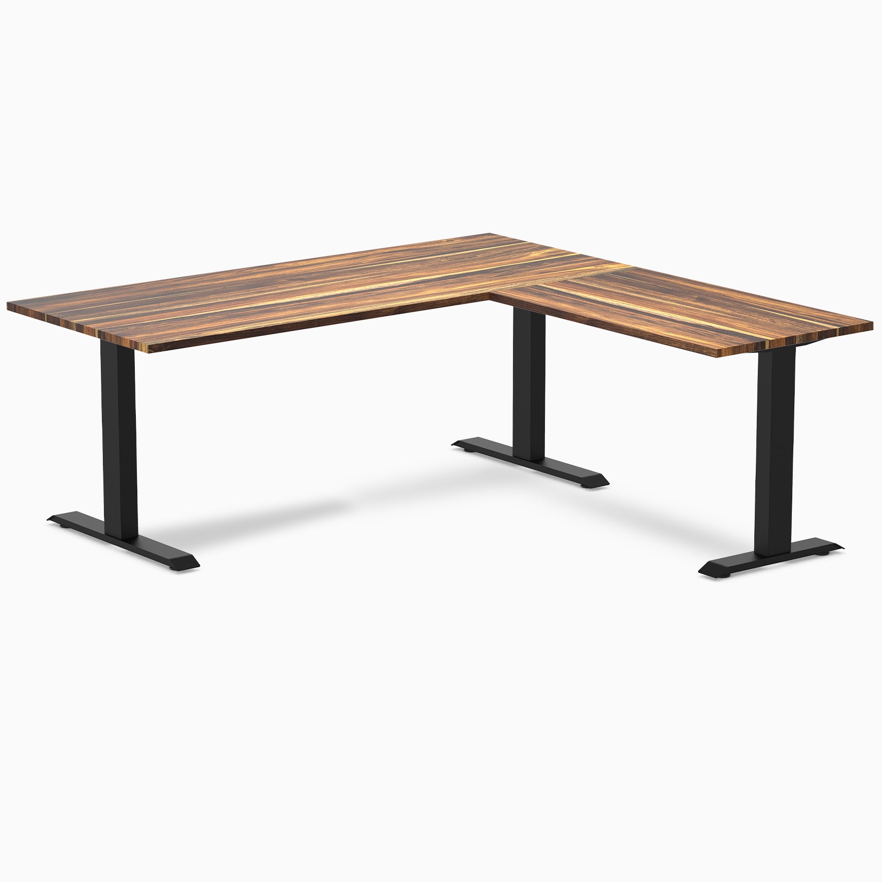 Desky Zero Hardwood L-Shape Office Desk