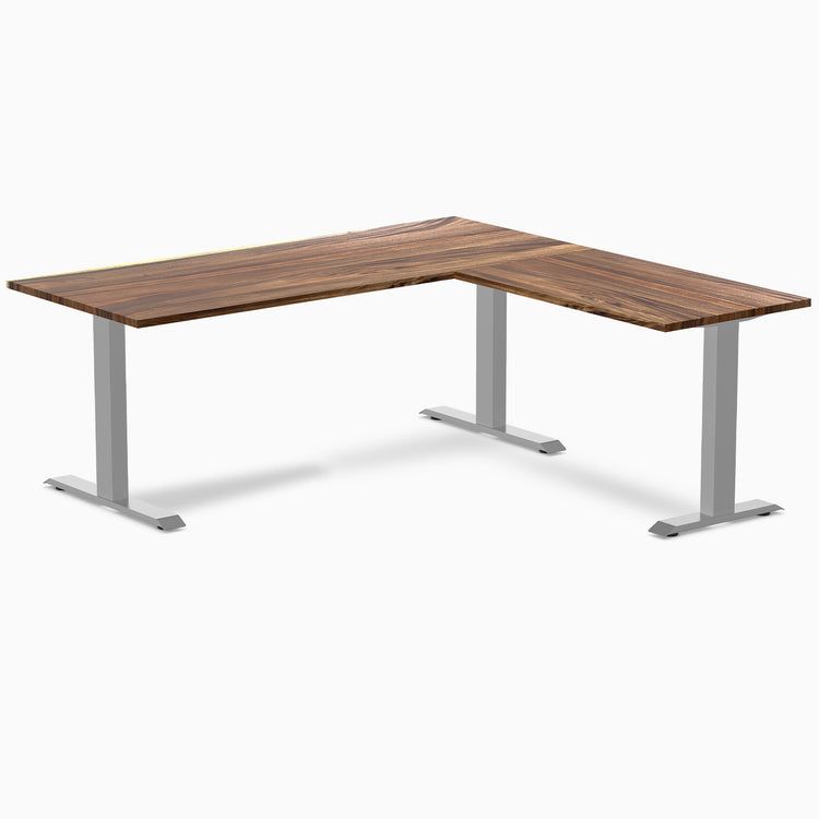 zero hardwood l-shape desk saman 1800mm in gray legs