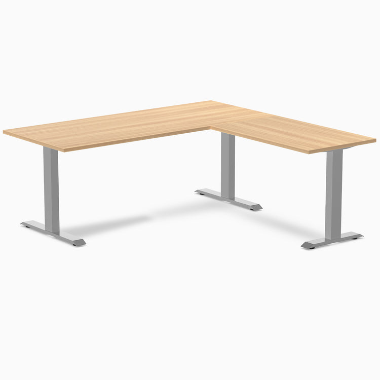 zero laminate L-shape 1800mm in sublime with gray legs