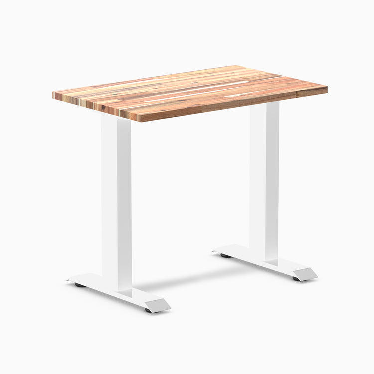 zero mini softwood acacia 800mm in white legs