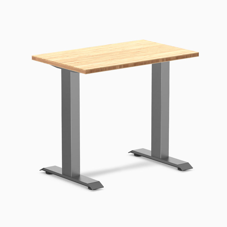 Desky Zero Mini Bamboo Office Desk 800mm space grey frame