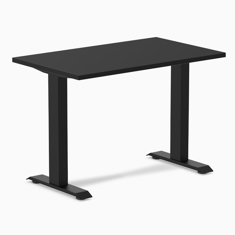 Desky fixed mini laminate desk 1000mm black in black legs