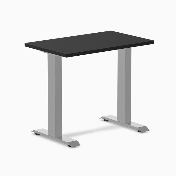 Desky fixed mini laminate desk 800mm black in gray legs