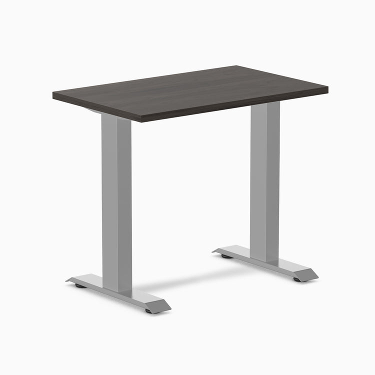 Desky fixed mini laminate desk 800mm burnished in gray legs