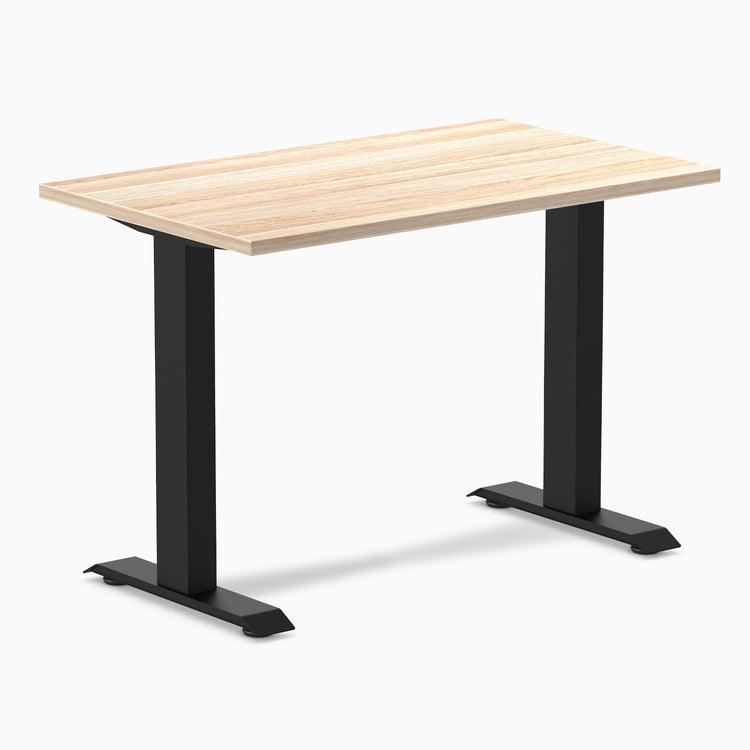 Desky fixed mini laminate desk 1000mm classic oak in black legs