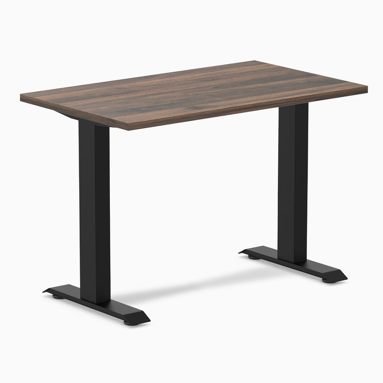 Desky fixed mini laminate desk 1000mm jarrah in black legs