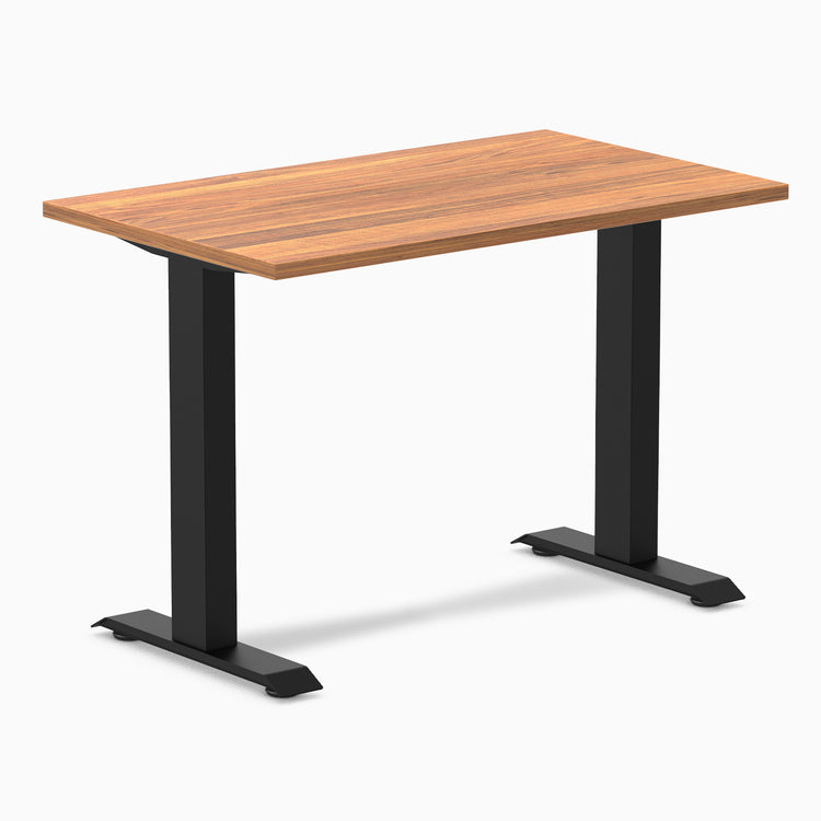 Desky fixed mini laminate desk 1000mm prime oak in black legs