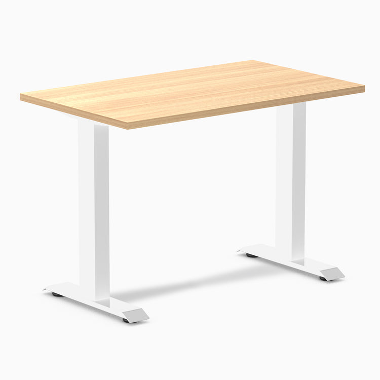 Desky fixed mini laminate desk 1000mm sublime in white legs