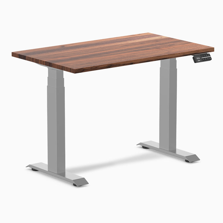 Desky dual mini hardwood natural walnut 1000mm in gray