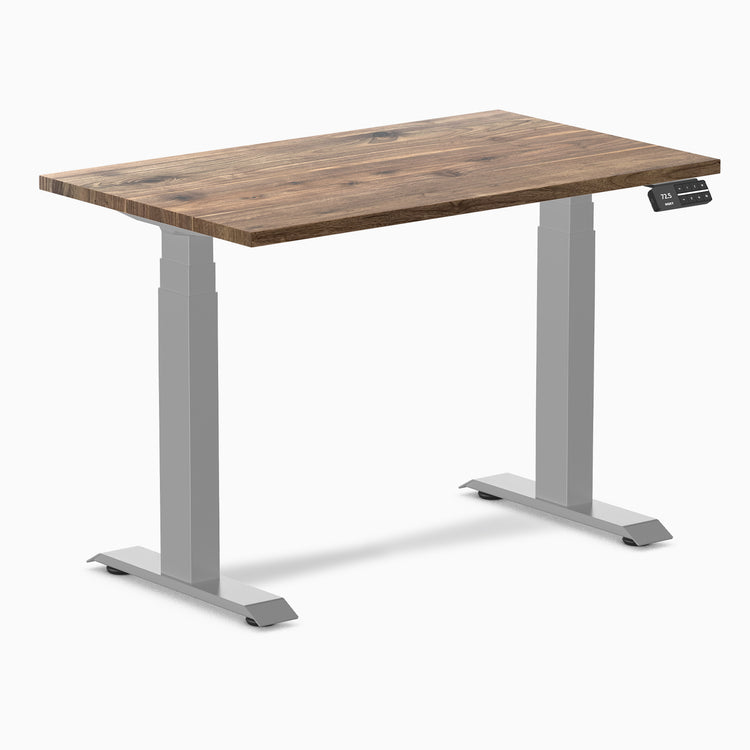 Desky dual mini hardwood natural walnut 1000mm in gray