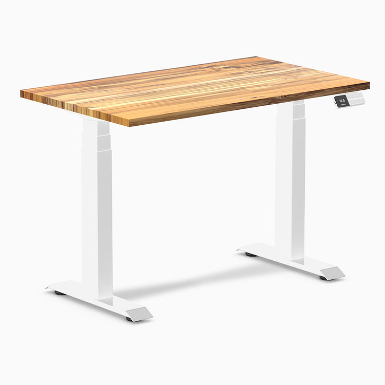 Desky dual mini hardwood teak 1000mm in white