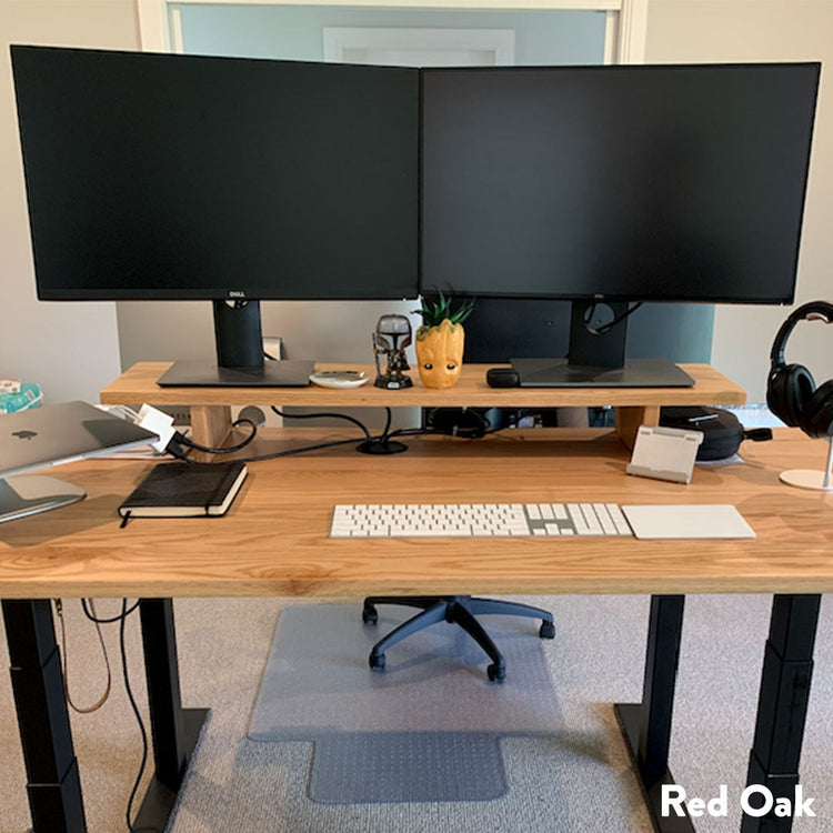 Red Oak hardwood monitor stand