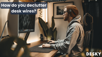 How do you declutter desk wires?