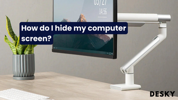 How do I hide my computer screen?