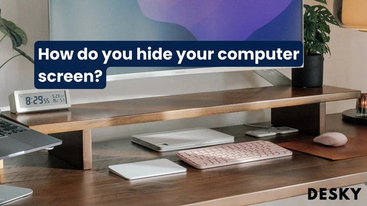 How do you hide your computer screen?