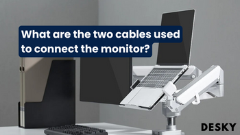 What are the two cables used to connect the monitor?